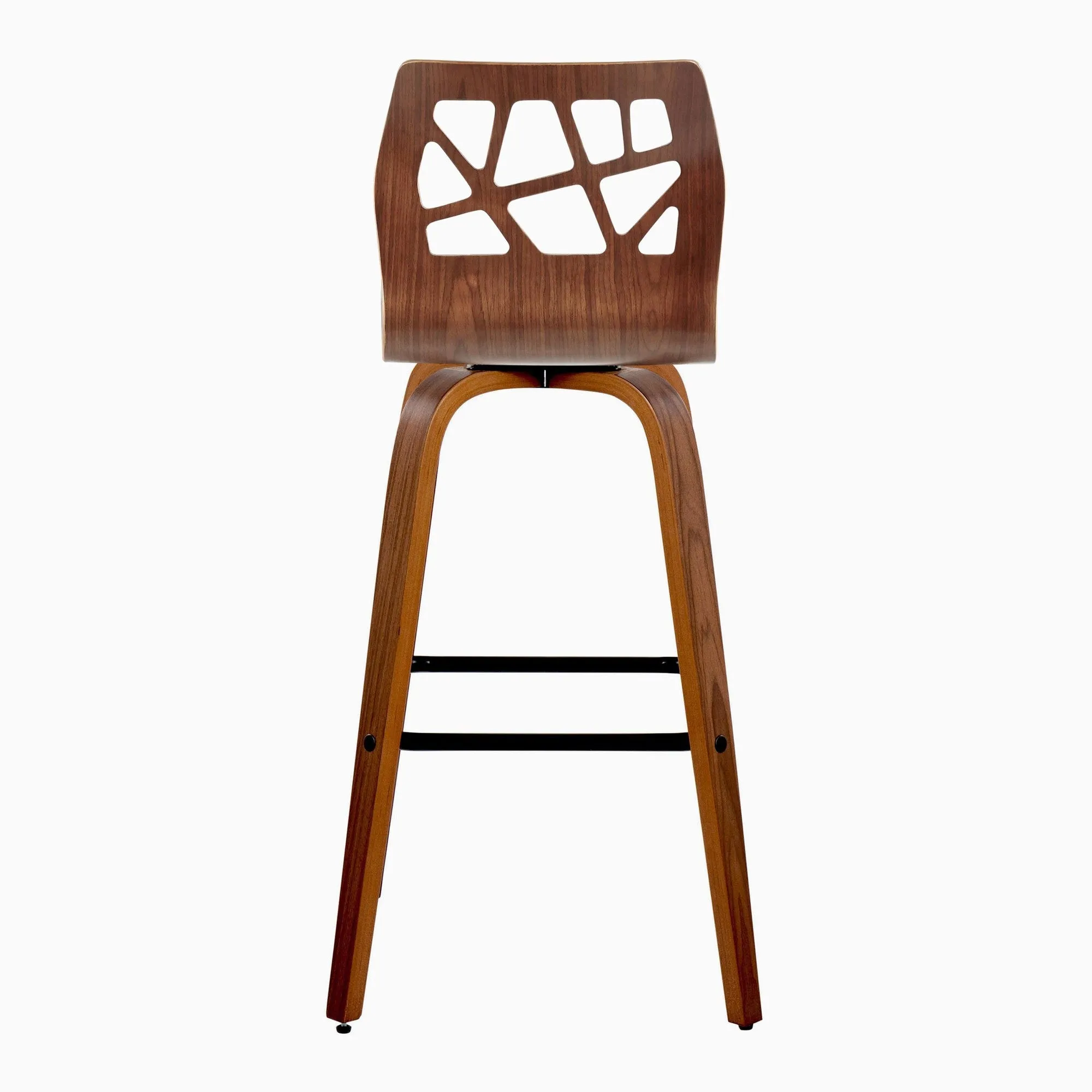 Folia 30" Fixed-Height Barstool - Set of 2 By LumiSource - B30-FOLIAFB-GRTZQ2 LGYLGYLGY2