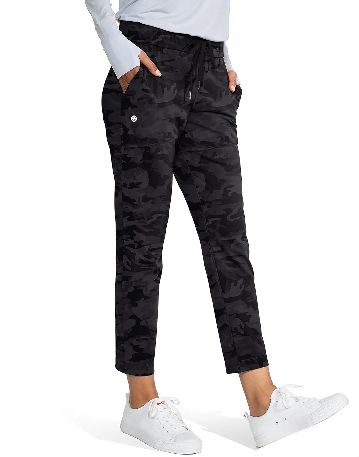 G Gradual Women's Pants with Deep Pockets 7/8 Stretch Ankle Sweatpants for Golf, Athletic, Lounge, Travel, Work