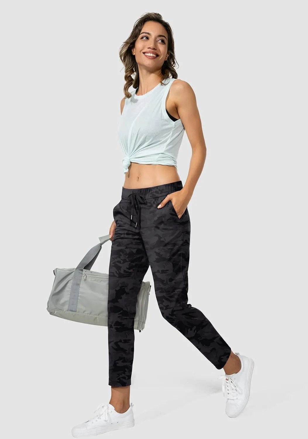 G Gradual Women's Pants with Deep Pockets 7/8 Stretch Ankle Sweatpants for Golf, Athletic, Lounge, Travel, Work