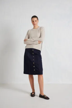 Georgia Cashmere Sweater in Seashell
