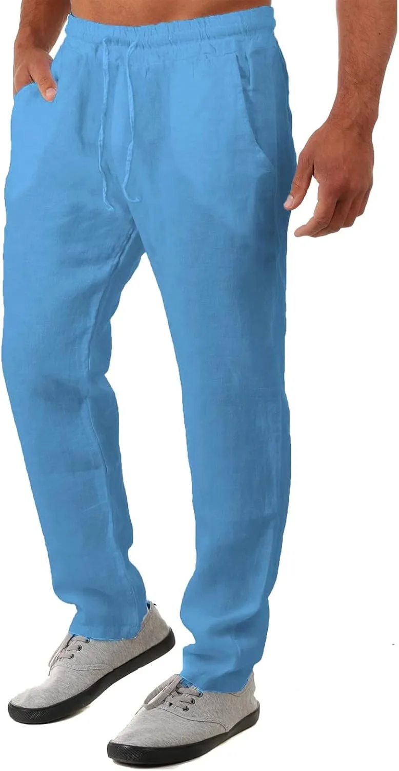 GIERIDUC Men's Drawstring Waist Cargo Pants Mens Cargo Shorts Size 33 Waist Mens Long Underwear Pants Fleece Cargo Pants Men