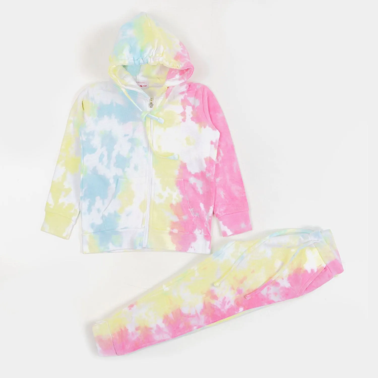 Girls 2 Piece Suit Multi Tie Dye