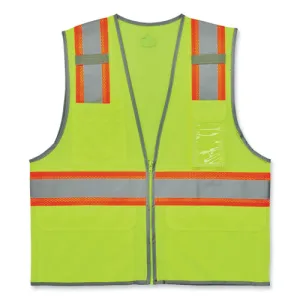 Glowear 8246z-s Single Size Class 2 Two-tone Mesh Vest, Polyester, Medium, Lime, Ships In 1-3 Business Days