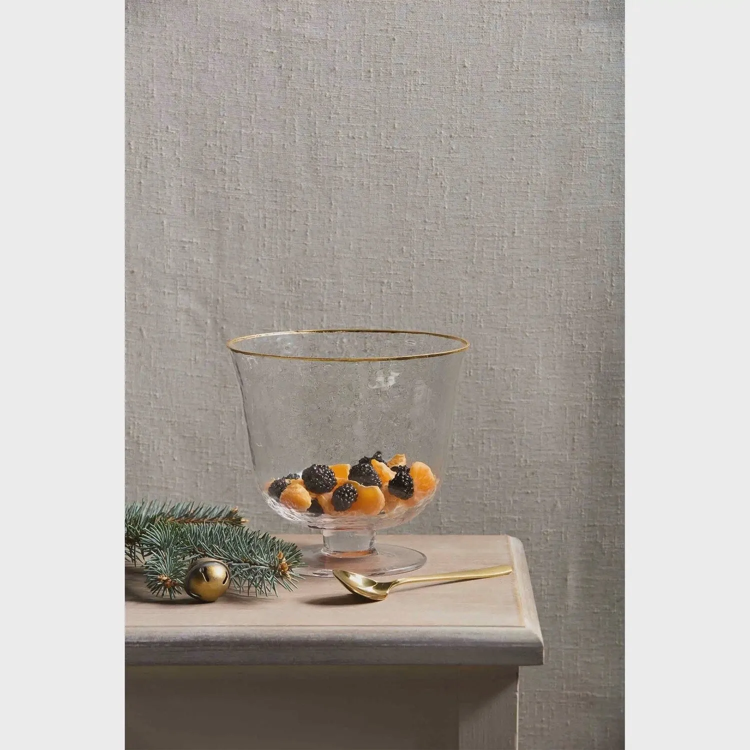 Gold-Edged Pedestal Bowl