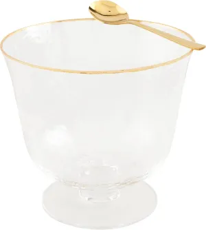 Gold-Edged Pedestal Bowl