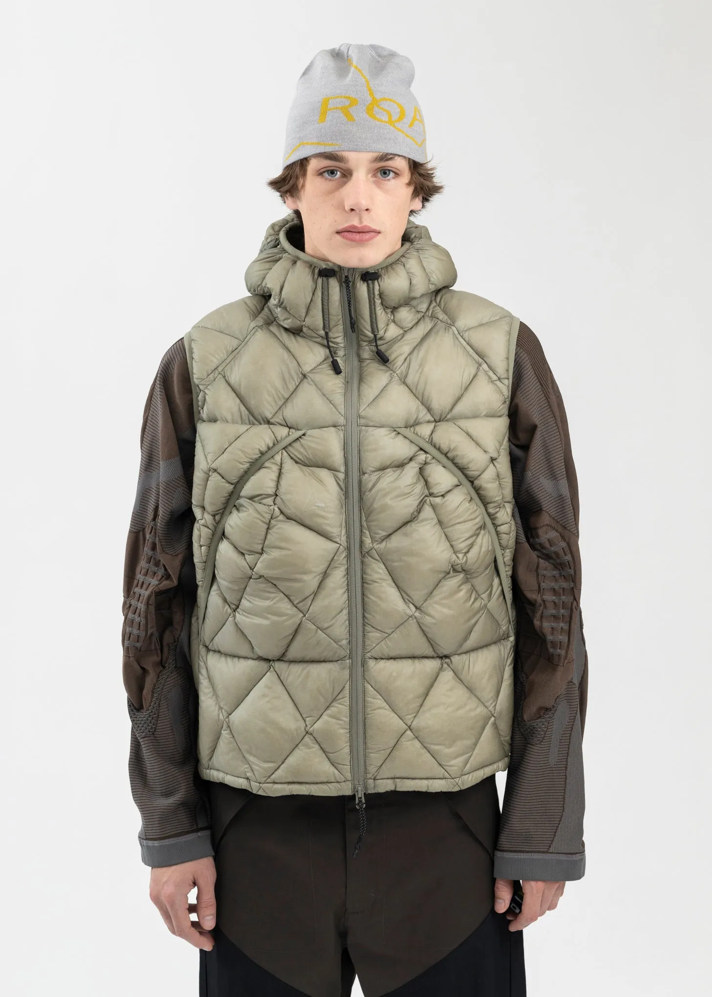 GREY GREEN LIGHT DOWN VEST