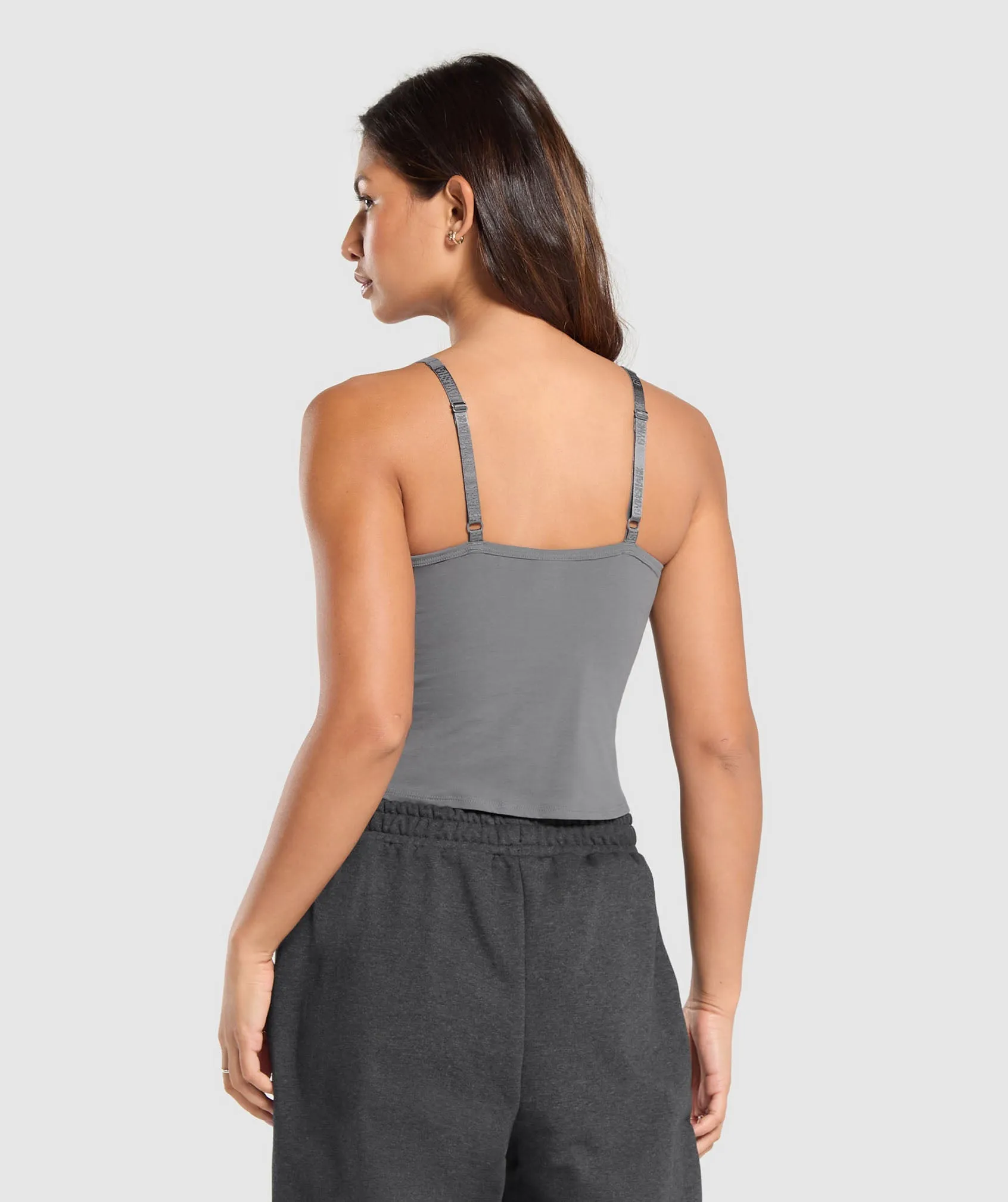 Gymshark Cotton Cami Tank - Brushed Grey