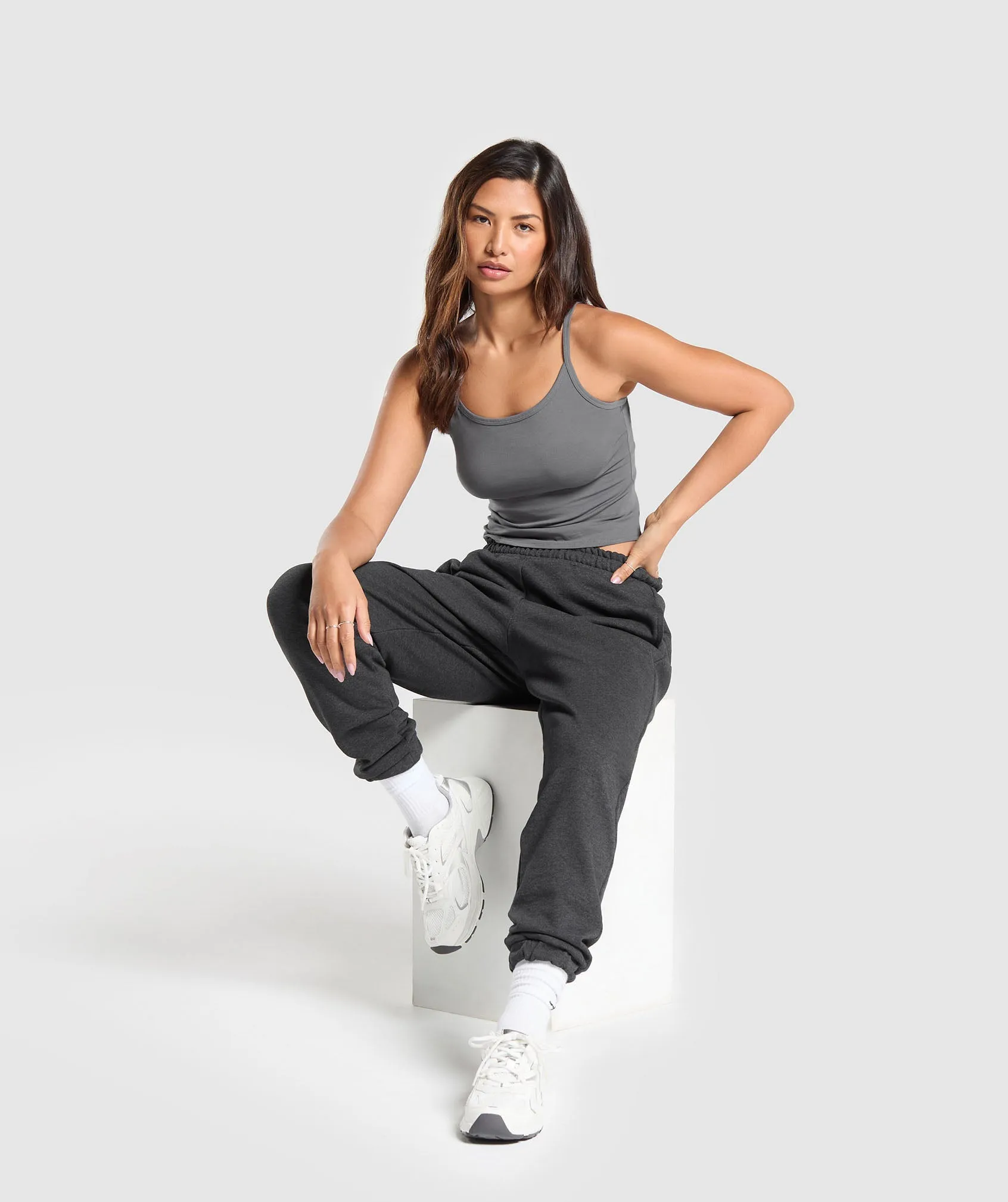 Gymshark Cotton Cami Tank - Brushed Grey
