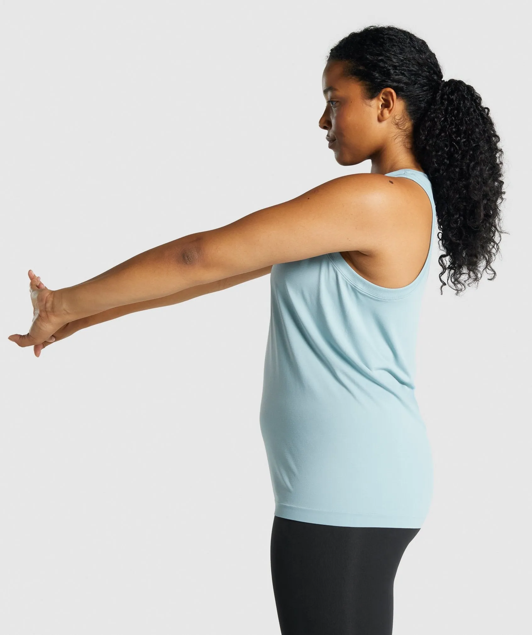 Gymshark Fit Seamless Loose Tank - Blue