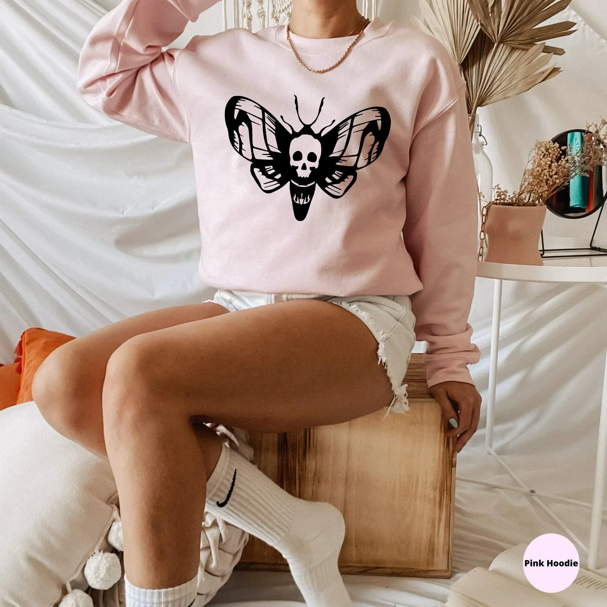 Halloween Sweater, Halloween Crewneck, Halloween Party, Horror Sweatshirt, Funny Horror Movie Tshirt, Scary Movie Hoodie, Death Moth Shirt