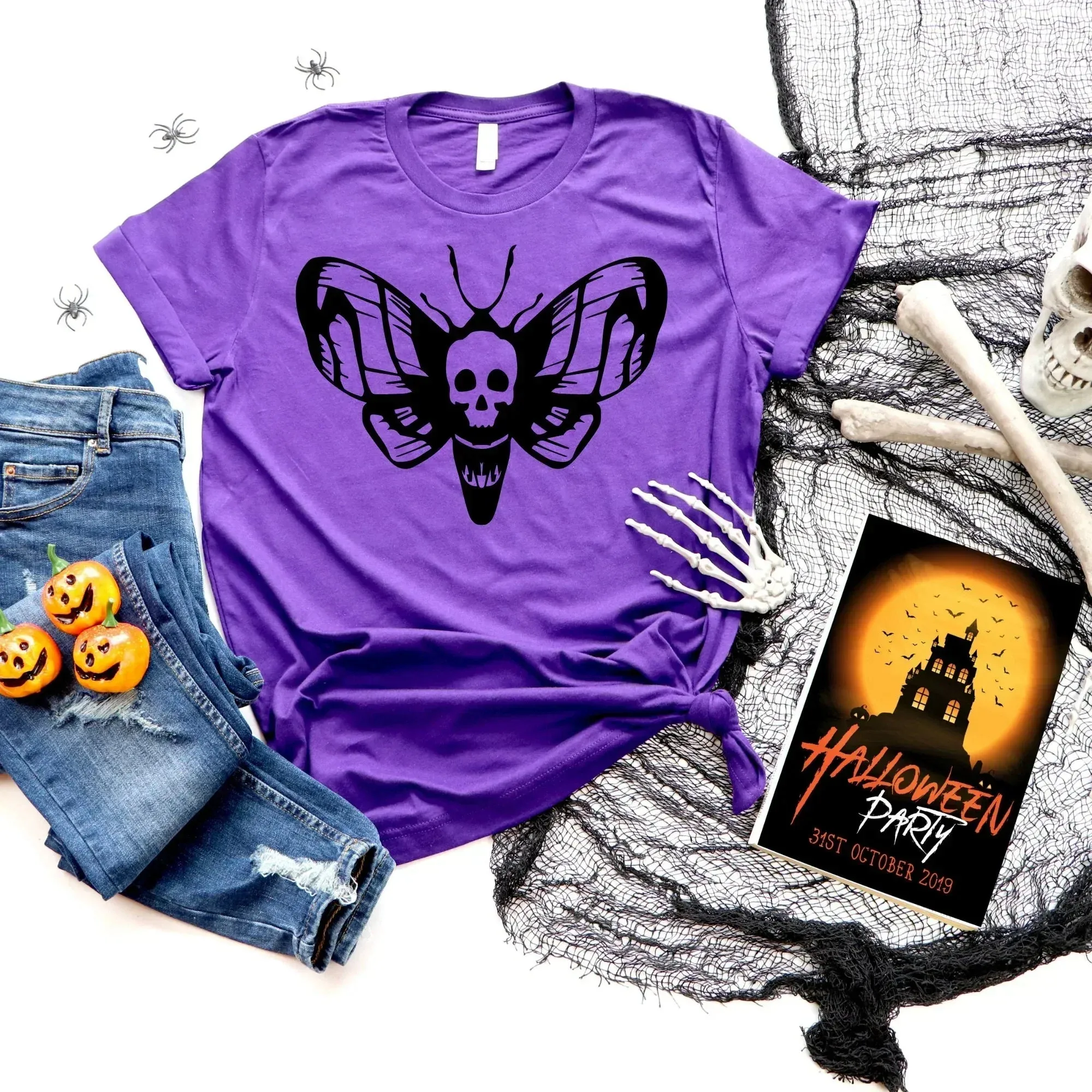 Halloween Sweater, Halloween Crewneck, Halloween Party, Horror Sweatshirt, Funny Horror Movie Tshirt, Scary Movie Hoodie, Death Moth Shirt