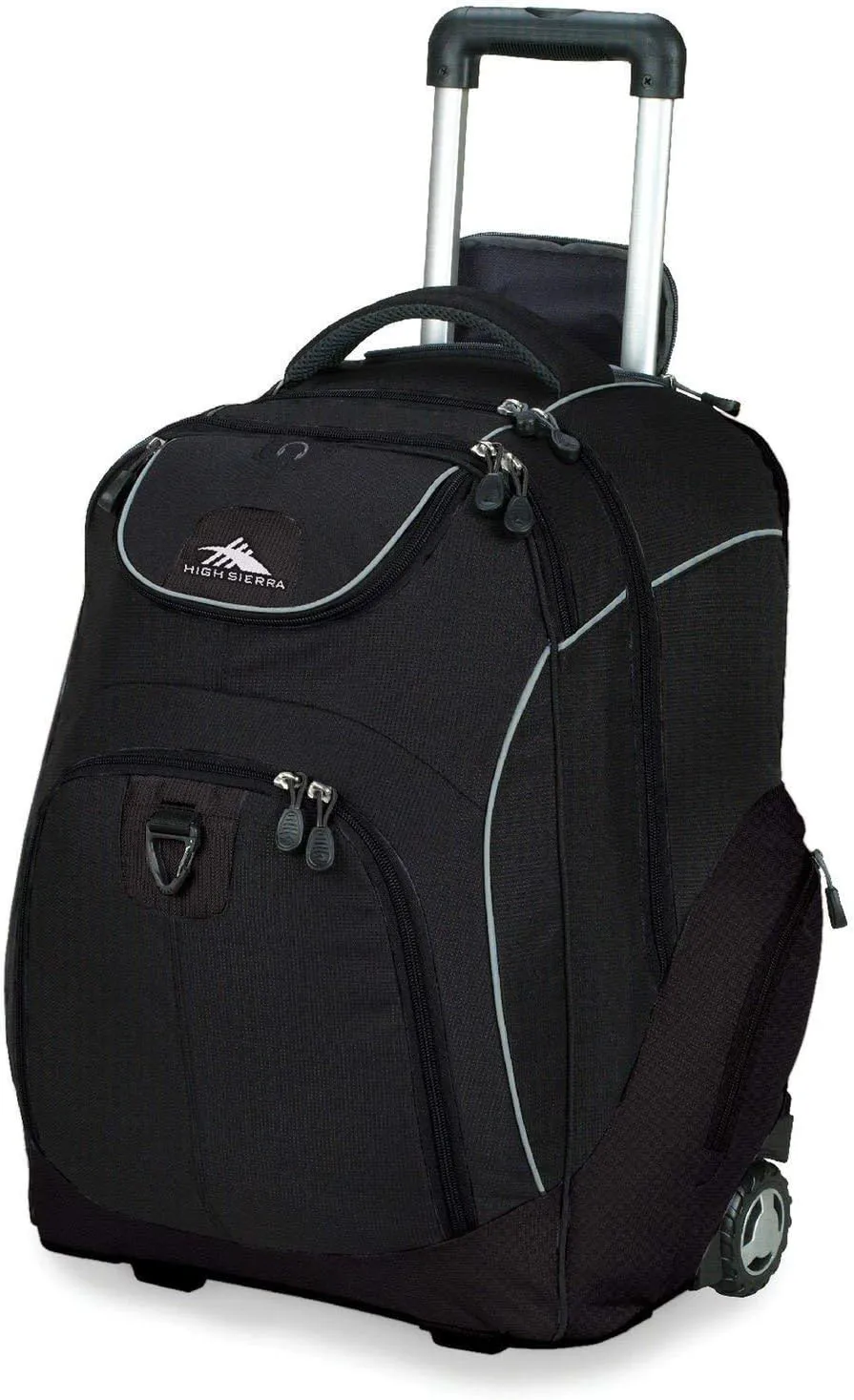 High Sierra Powerglide Wheeled Backpack, Black, One Size