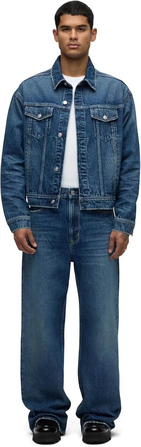 HUDSON Men's Luca Loose Fit Wide Leg Denim Pant