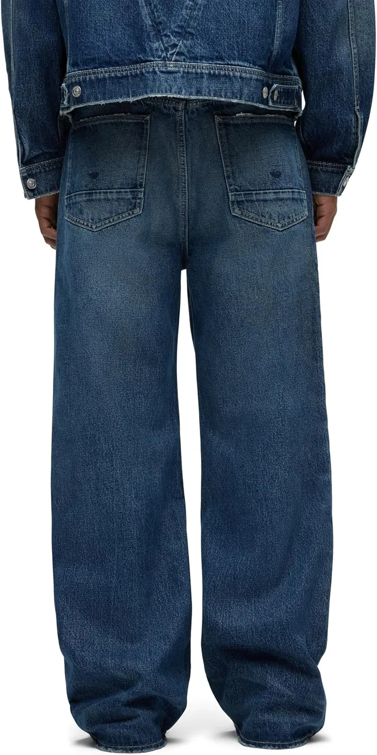 HUDSON Men's Luca Loose Fit Wide Leg Denim Pant
