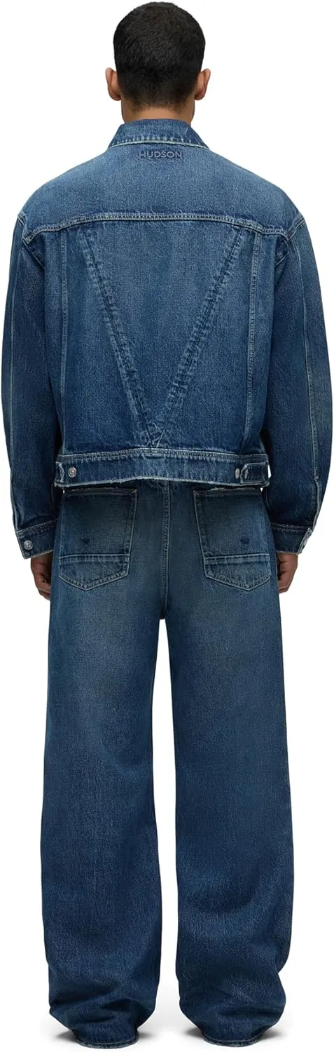 HUDSON Men's Luca Loose Fit Wide Leg Denim Pant