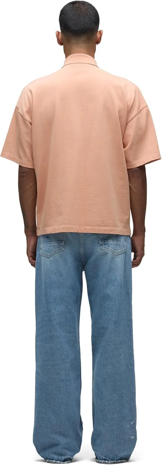 HUDSON Men's Luca Loose Fit Wide Leg Denim Pant