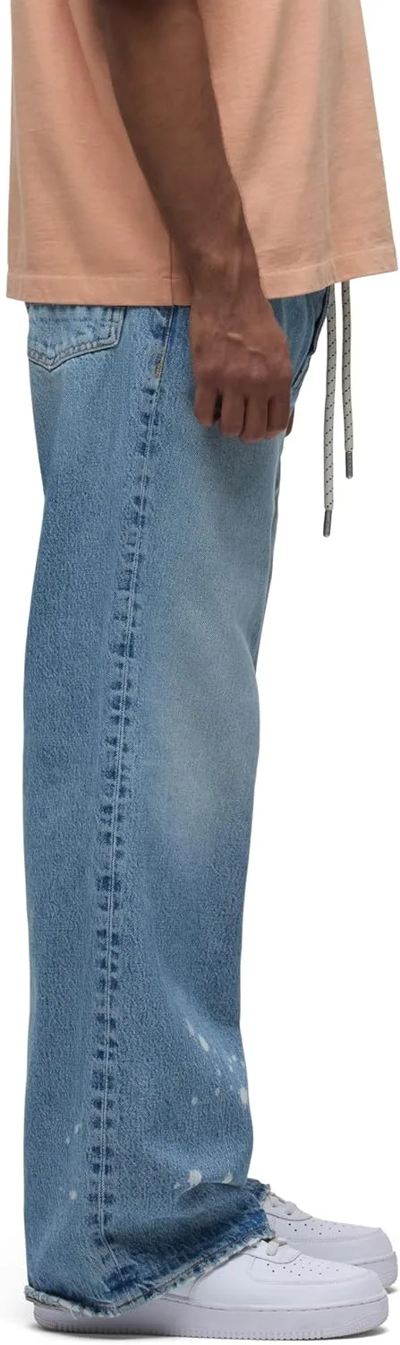 HUDSON Men's Luca Loose Fit Wide Leg Denim Pant