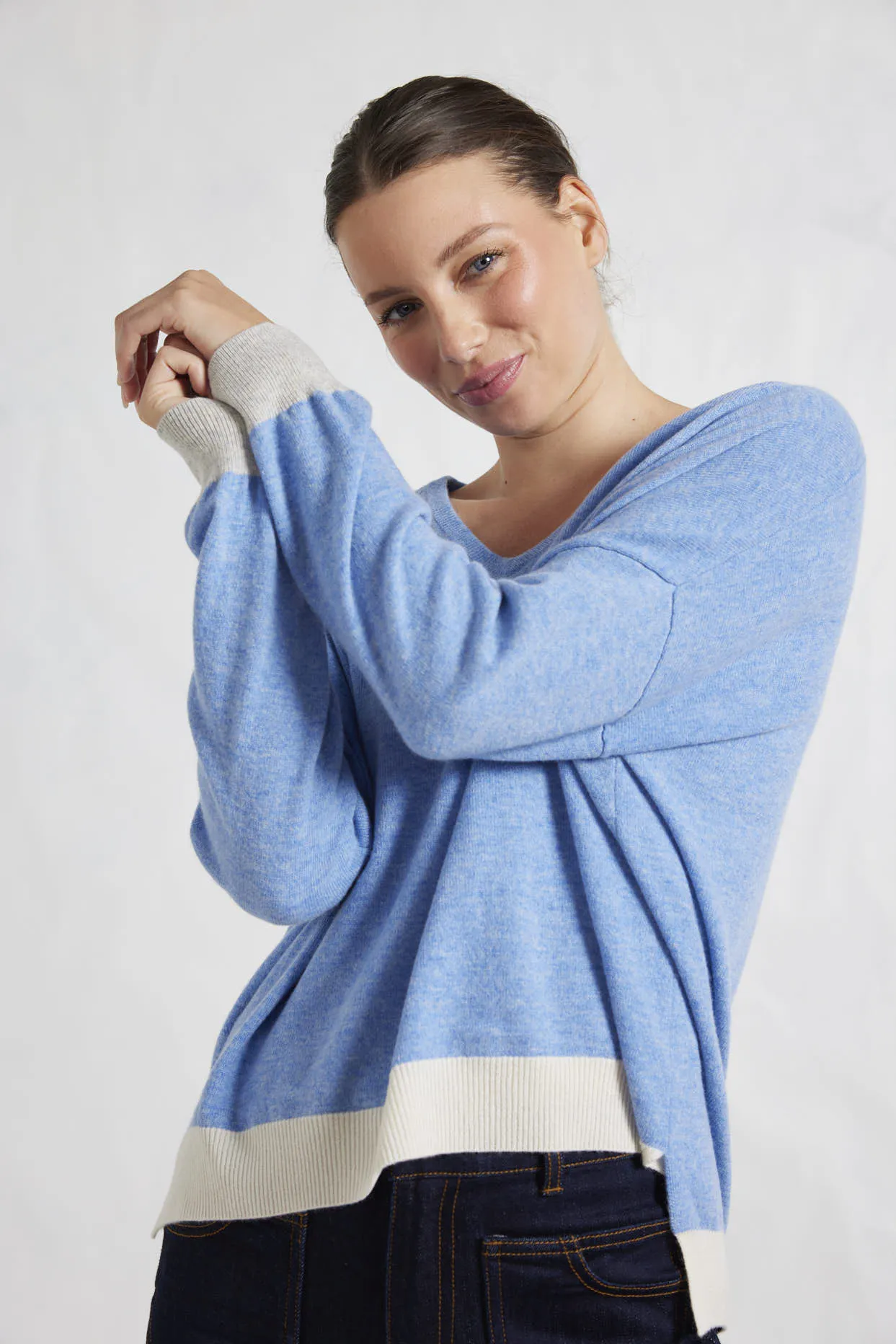 Imogen Sweater in Dusty Denim
