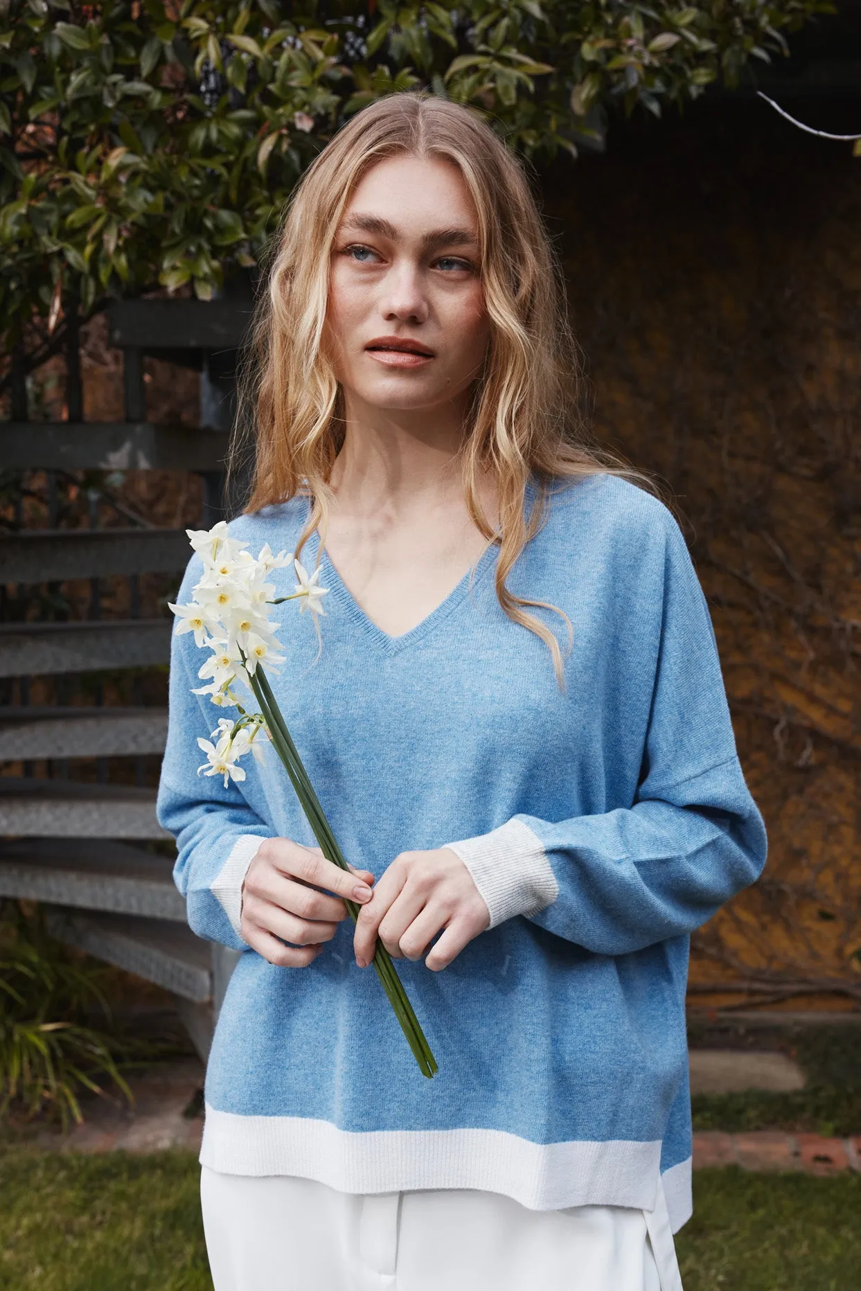 Imogen Sweater in Dusty Denim