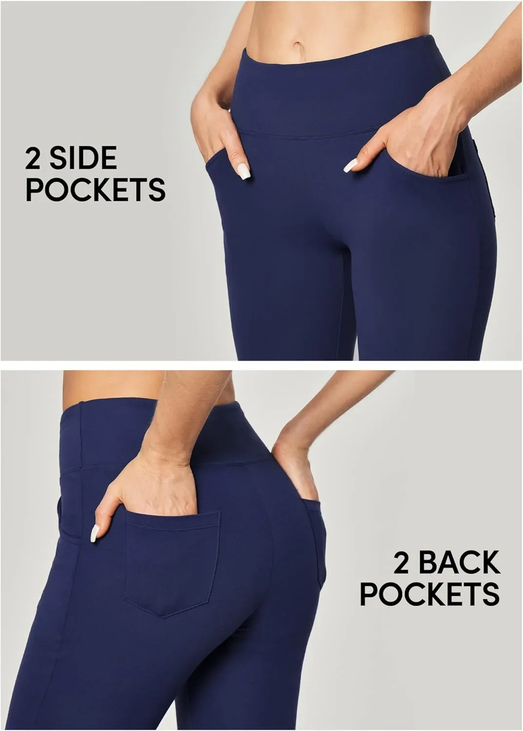IUGA Bootcut Yoga Pants with Pockets for Women Wide Leg Pants High Waist Workout Pants Tummy Control Work Pants 4 Pockets