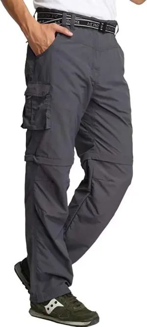 JOMLUN Mens Hiking Pants Zip Off Cargo Pants Lightweight Quick Dry Convertible Outdoor Shorts
