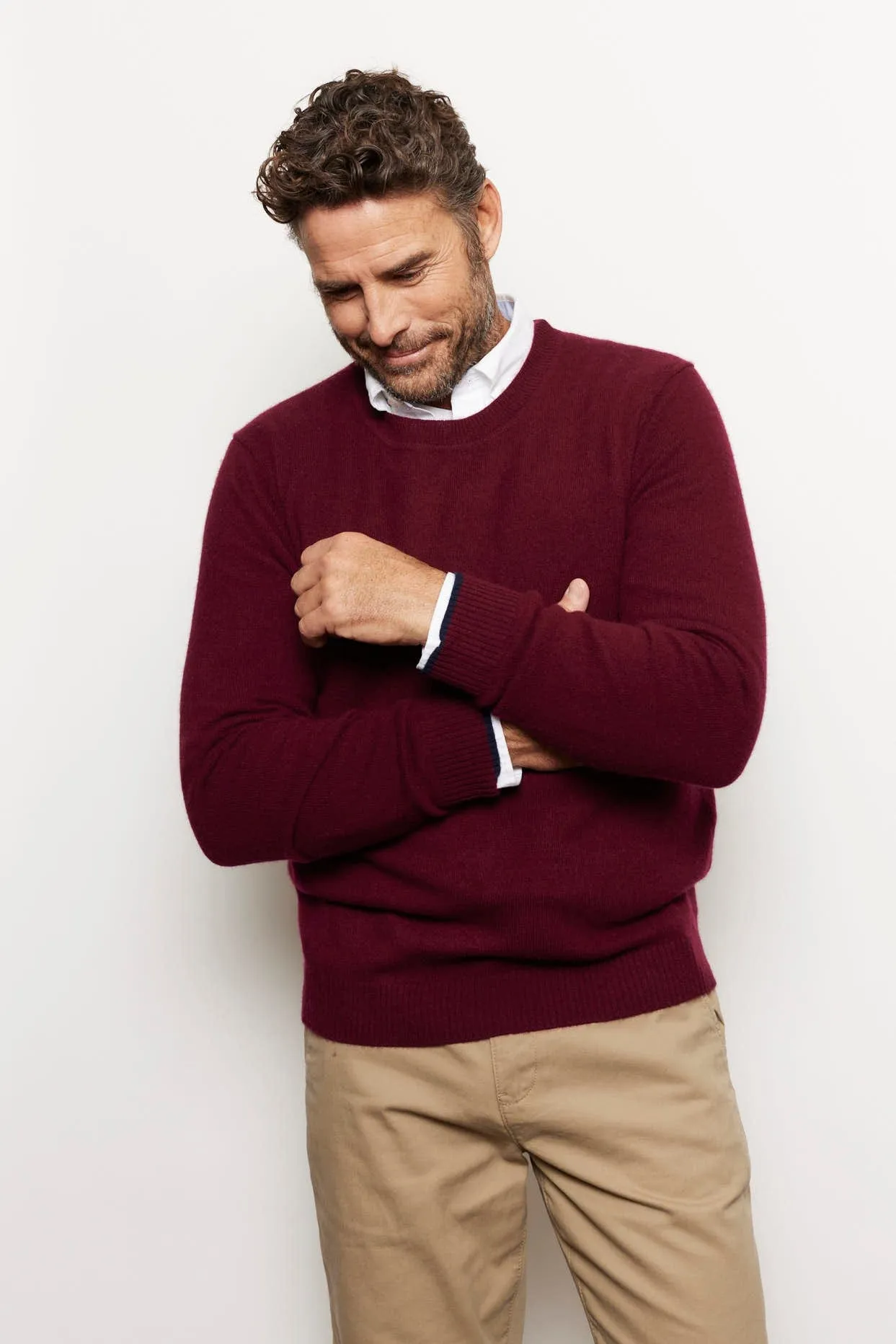 Jules Cashmere Sweater in Burgundy