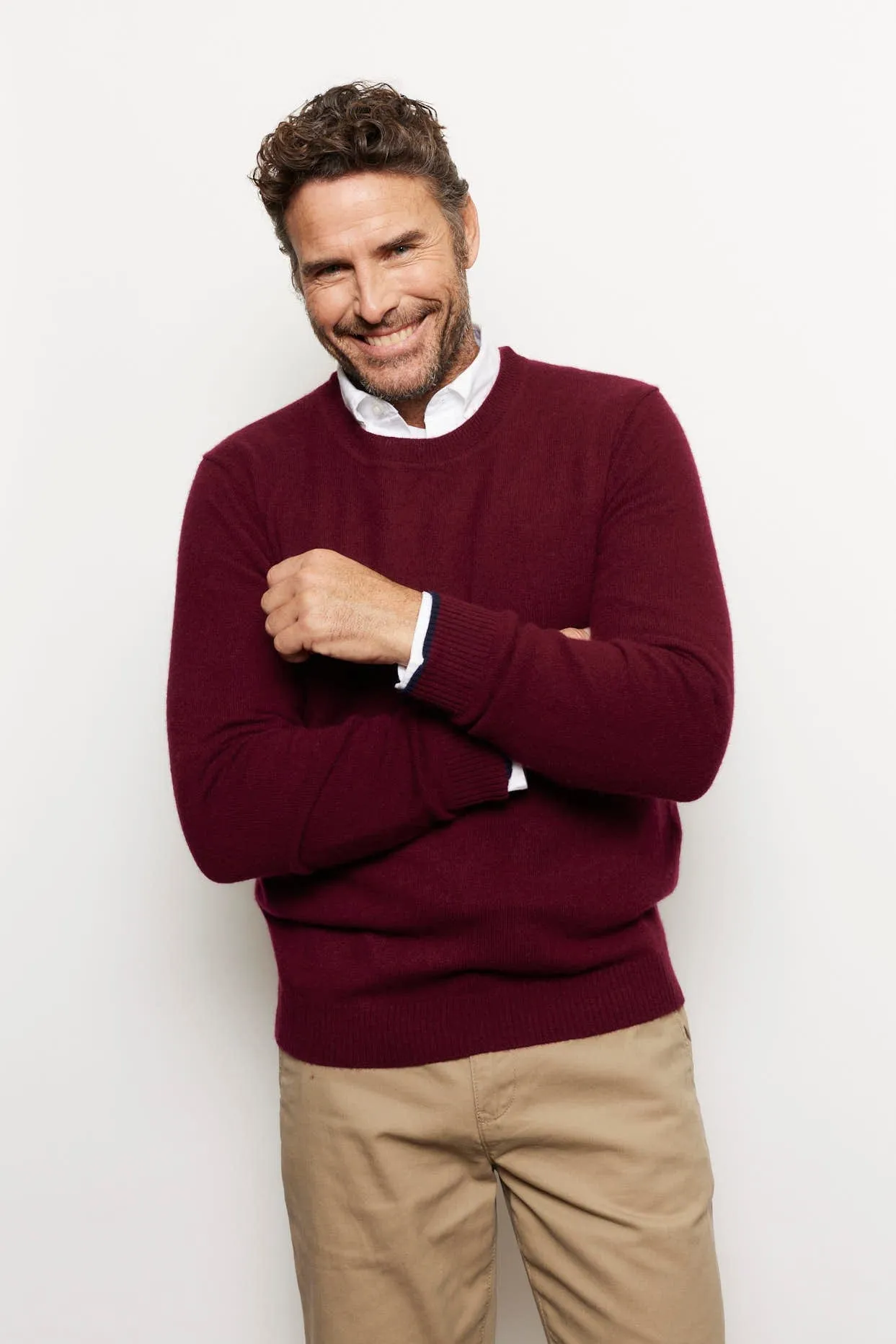 Jules Cashmere Sweater in Burgundy