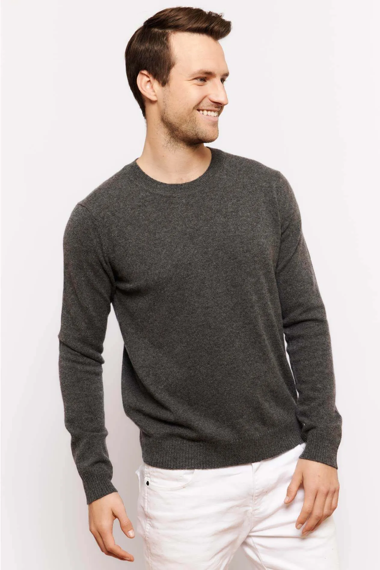 Jules Cashmere Sweater in Charcoal