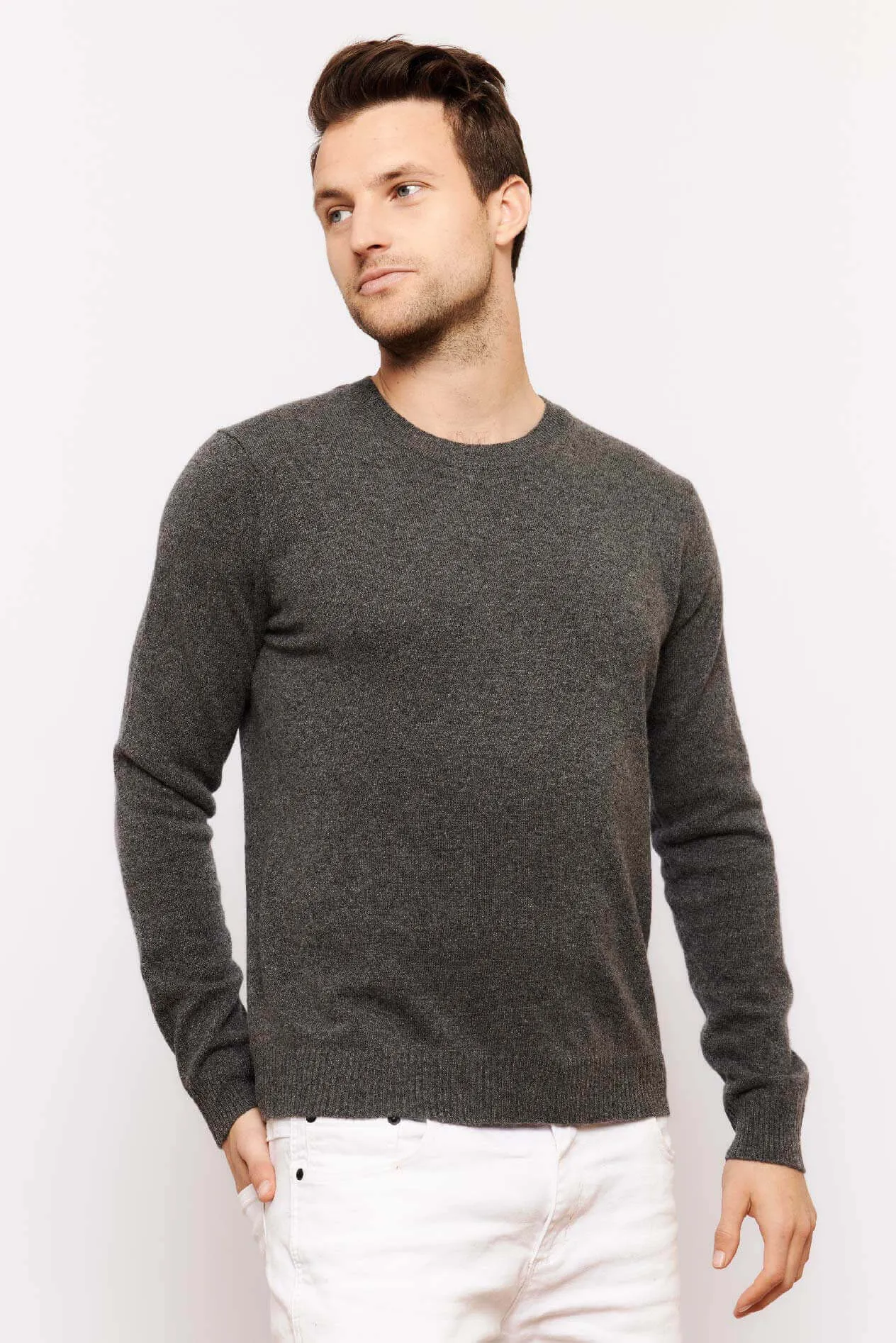 Jules Cashmere Sweater in Charcoal