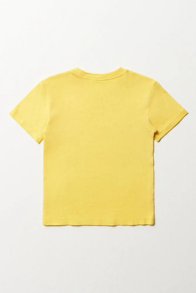 Justice League Short Sleeve T-Shirt Yellow