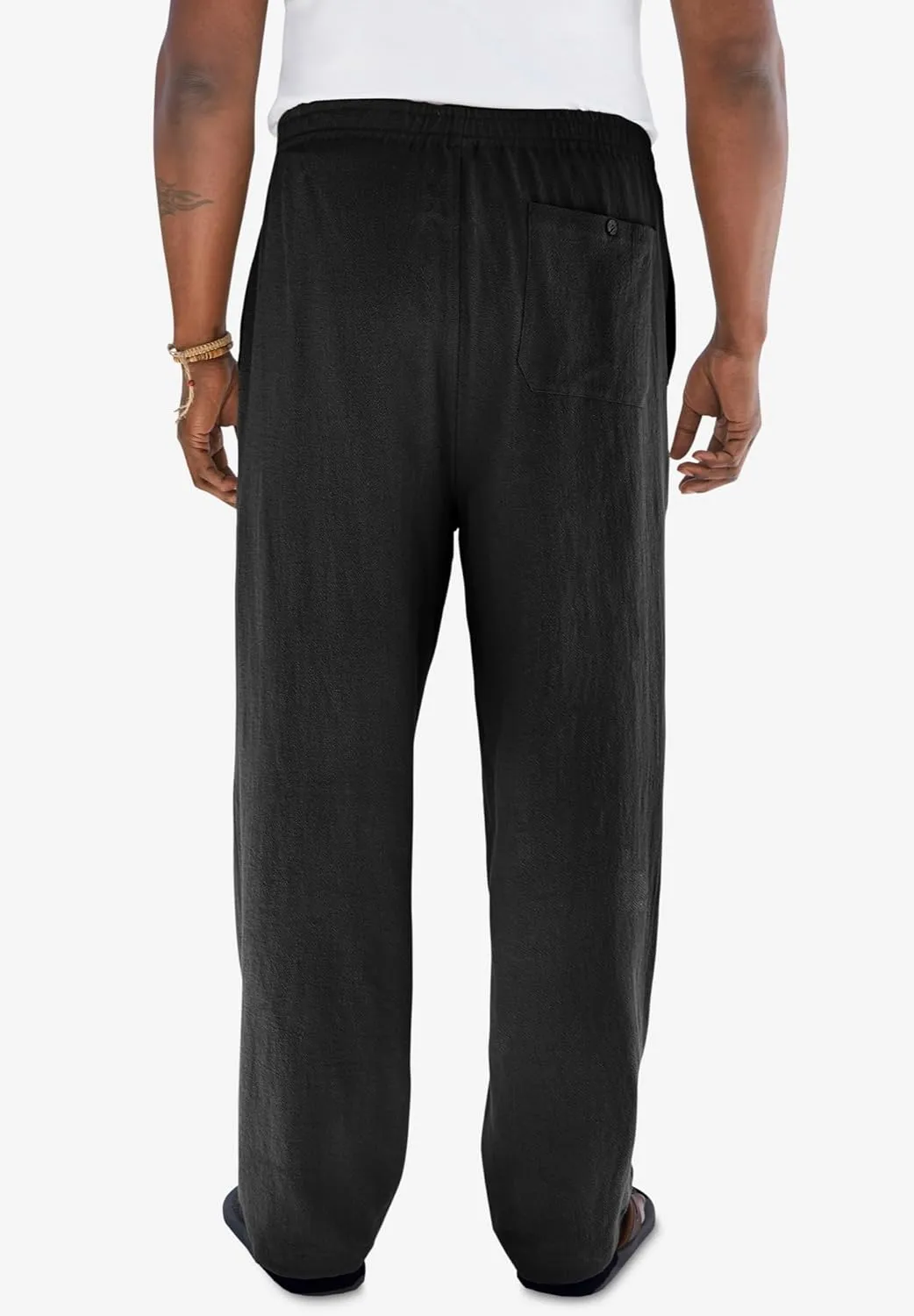 KingSize Men's Big & Tall Elastic Waist Gauze Cotton Pants