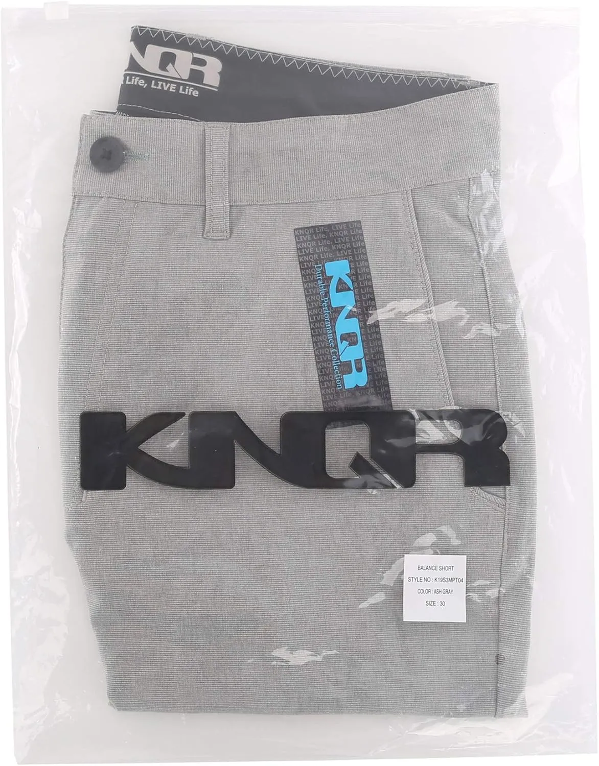 KNQR Mens Performance Quick Dry 4way Stretch Regular Fit All-Terrain Active Training Hybrid Shorts