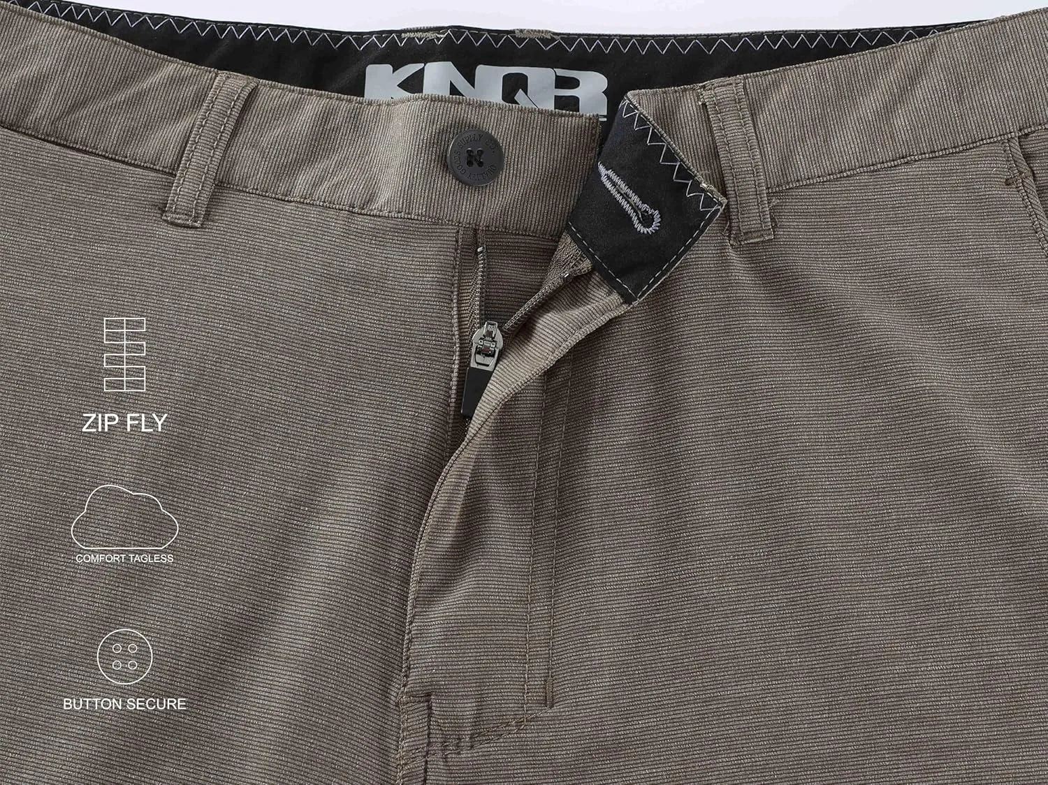 KNQR Mens Performance Quick Dry 4way Stretch Regular Fit All-Terrain Active Training Hybrid Shorts