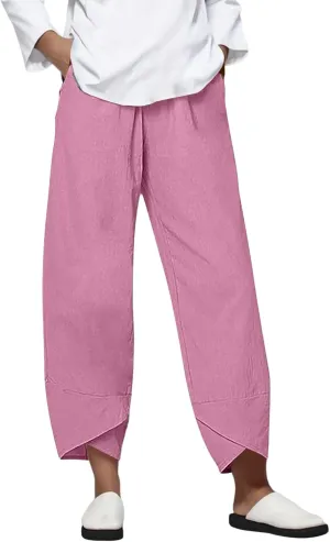 Lady Trouser Pant Summer Pants High Casual Waist Long Solid Cotton Pants 70s Pants Women Sexy Lounging