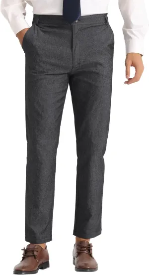 Lars Amadeus Dress Pants for Men's Slim Fit Flat Front Business Prom Skinny Tapered Chino Trousers