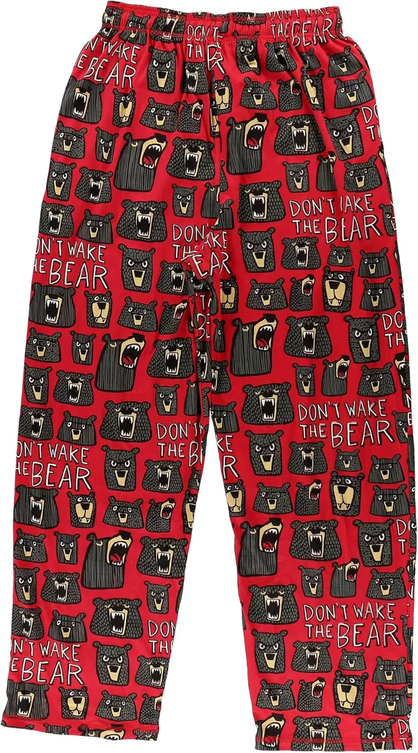 Lazy One Bear & Bigfoot Pajama Pants For Men, Men's Separate Bottoms, Lounge Pants, Funny, Humorous