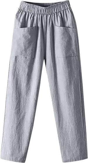 Linen Pants for Women, Clothes Casual Pants Linen Straight Leg Peasant Women