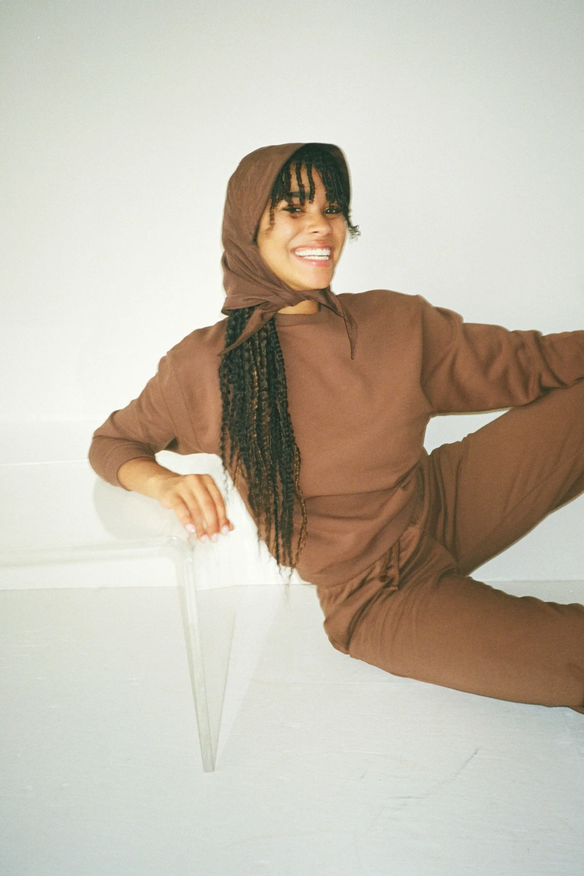 Loam Brown Loose Sweat Shirt