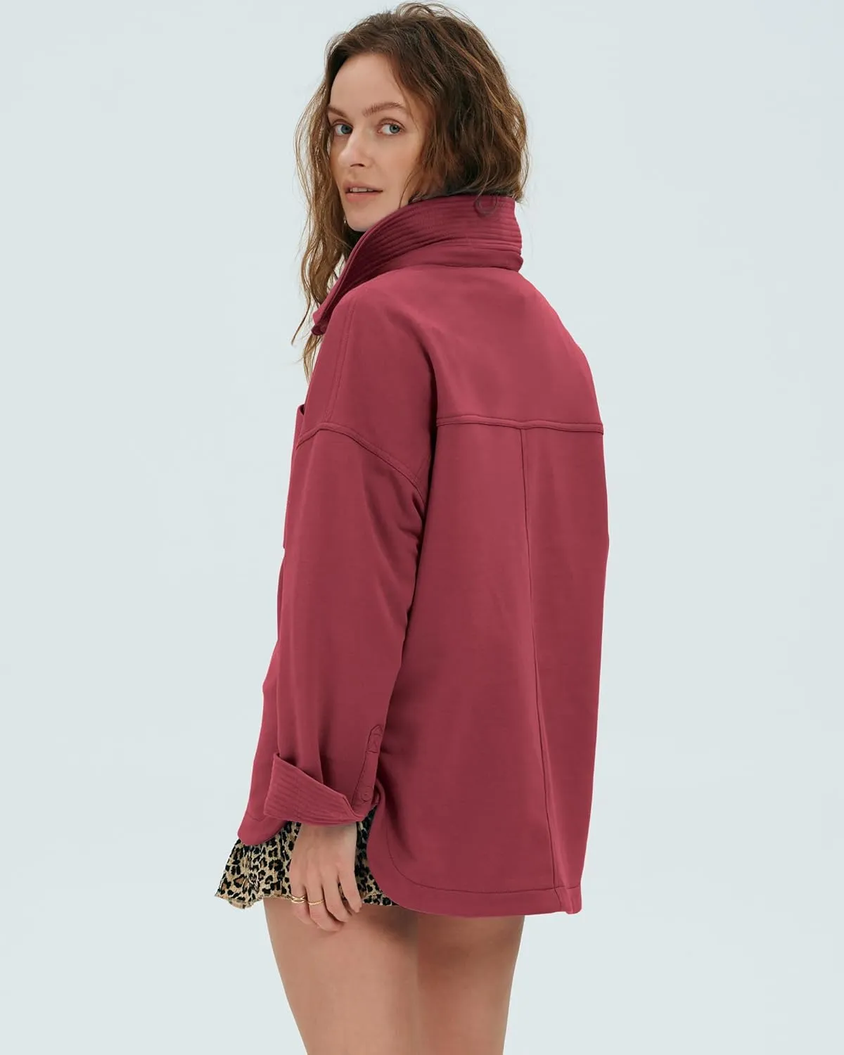 Locachy Women's Casual Oversized Polo Sweatshirt Lapel Long Sleeve Button Pullover Tops Fashion Outfits Clothes