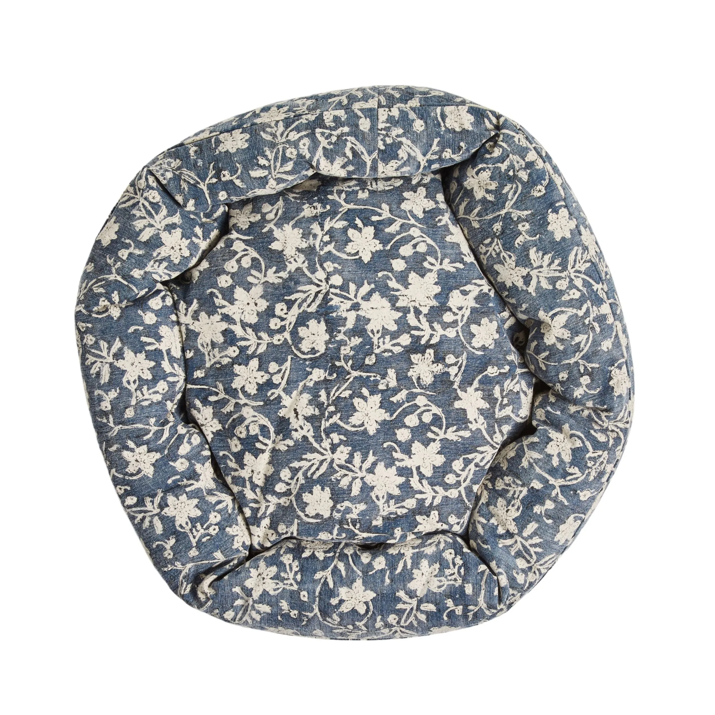Louna Blockprint Indigo Pet Bed 60x15cm