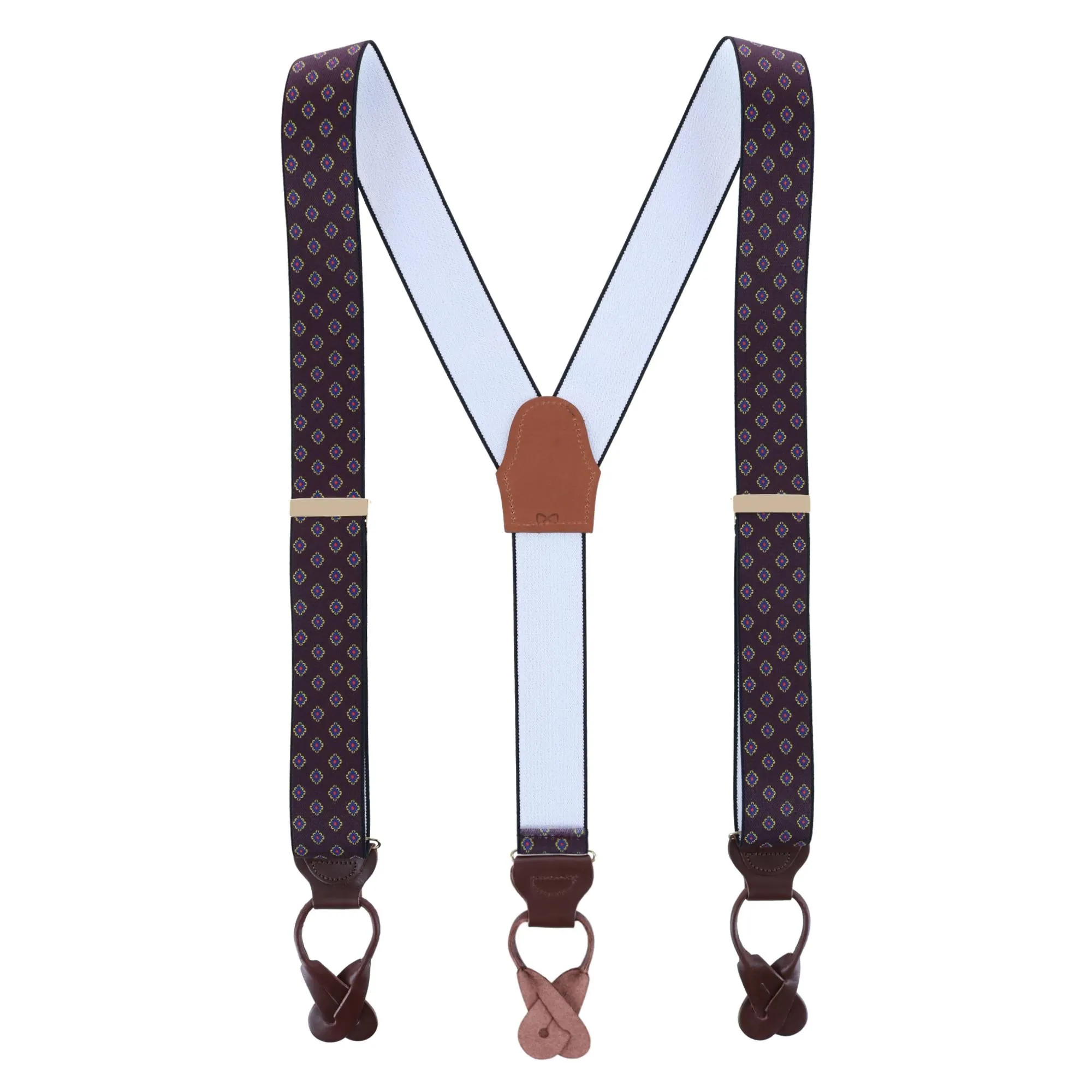 Luxe Diamond Elastic Button End Braces