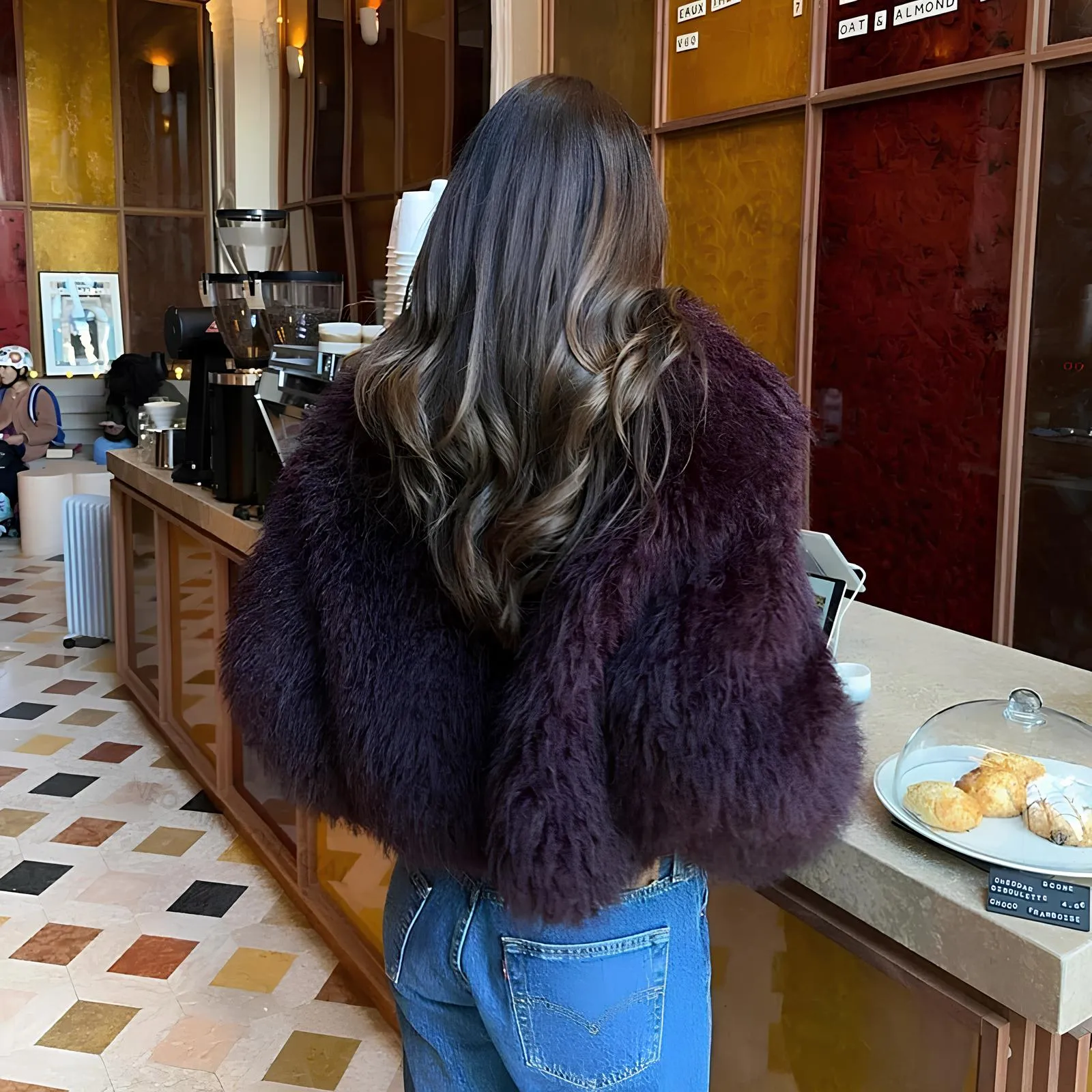 Luxury Burgundy Faux Fur Coat  The Ultimate Winter Statement Piece