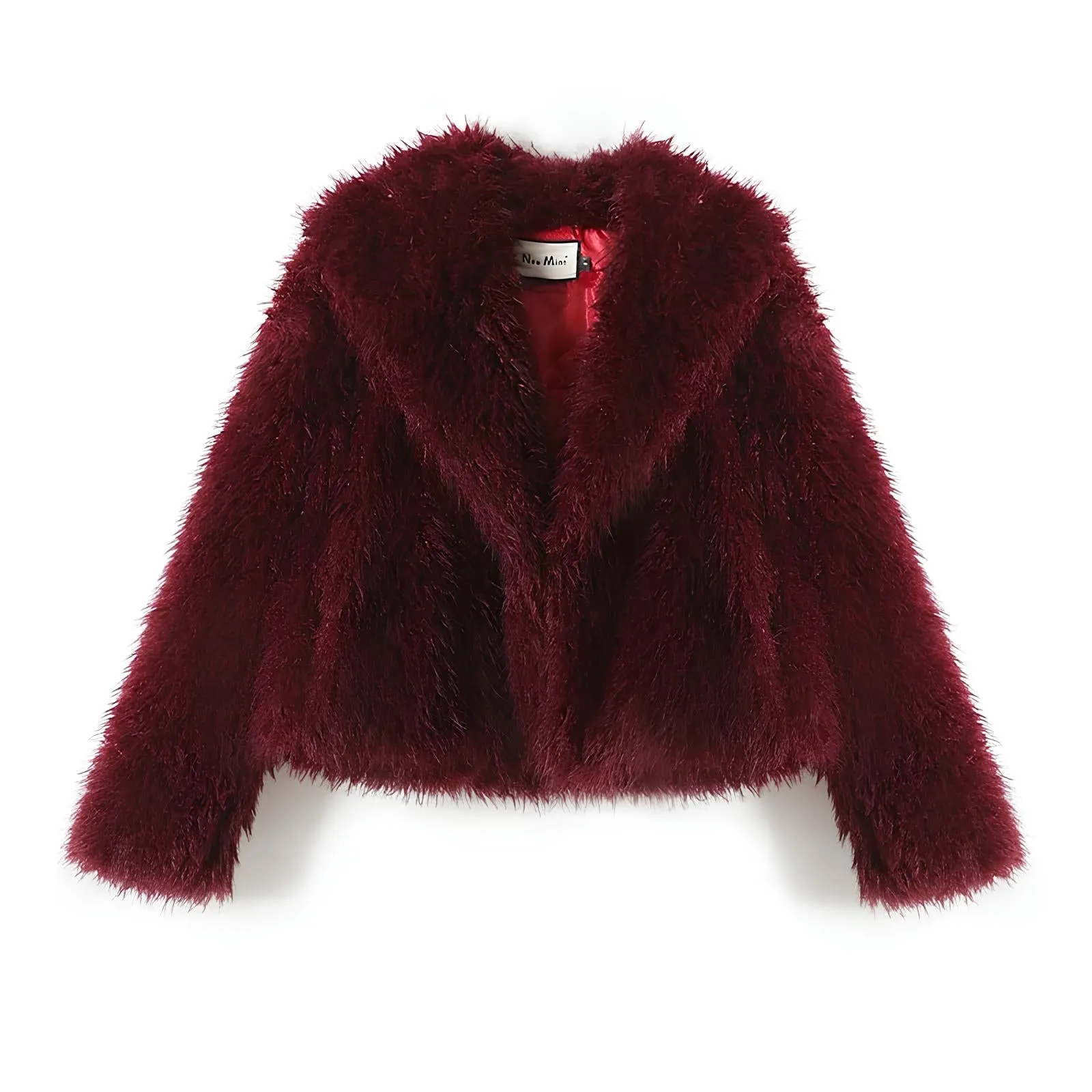 Luxury Burgundy Faux Fur Coat  The Ultimate Winter Statement Piece