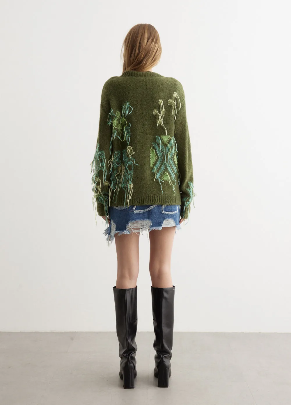Macaron Intarsia Cardigan