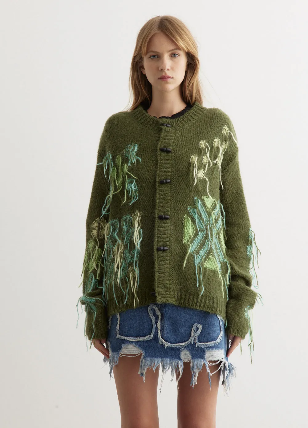 Macaron Intarsia Cardigan