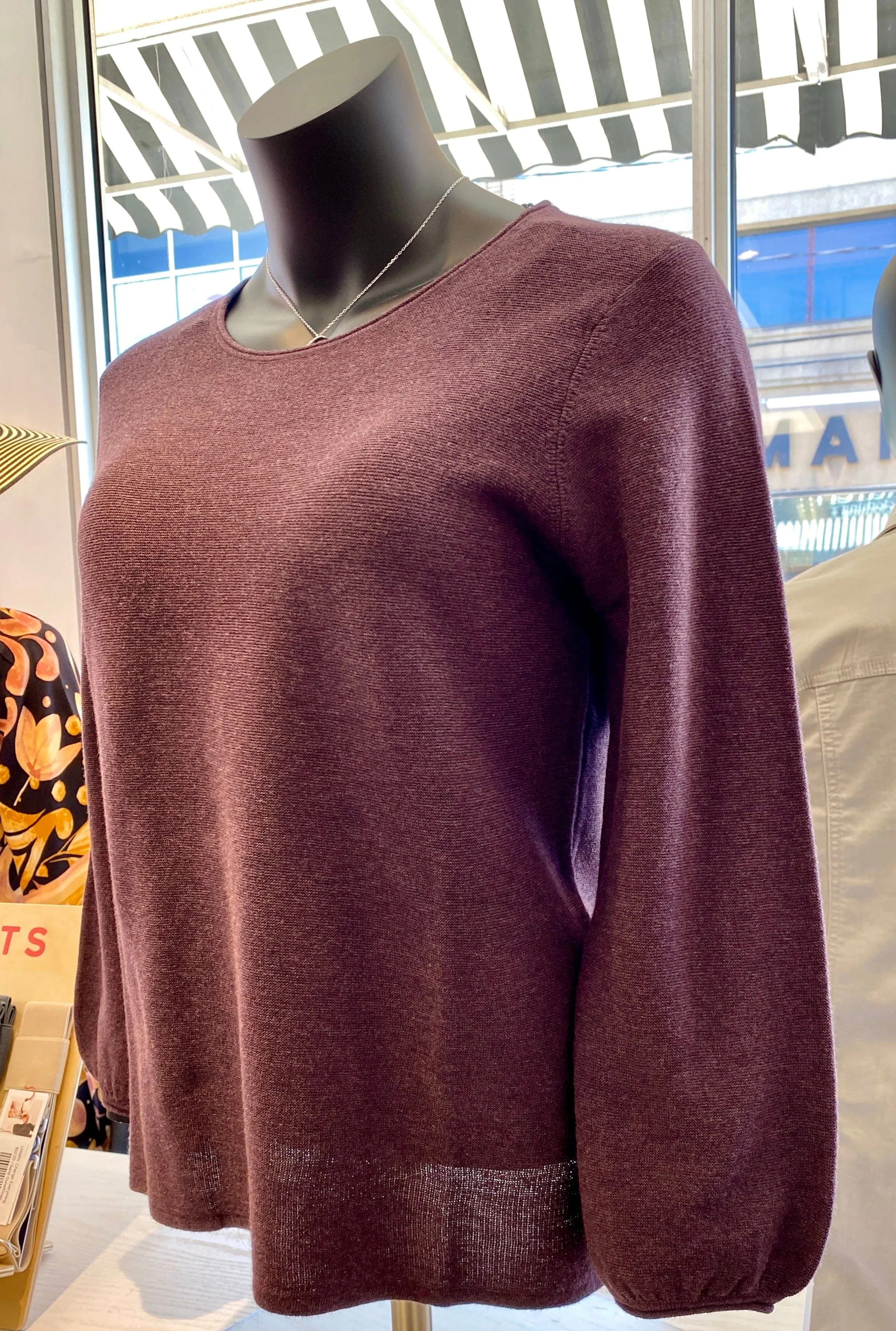 Mansted Mirabelle Sweater 3/4 Loose Sleeve and Rolled Edge Neck - 65