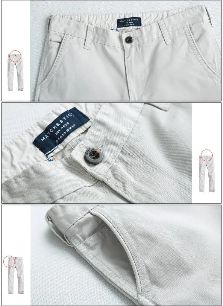 Match Men's Athletic Fit Straight Leg Casual Pants #8036