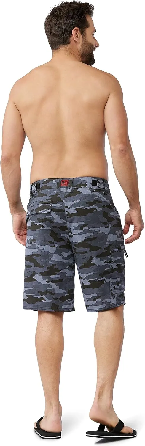 Maui Rippers Men's Cargo Shorts Adjustable Waistband 21" and 24" Lengths