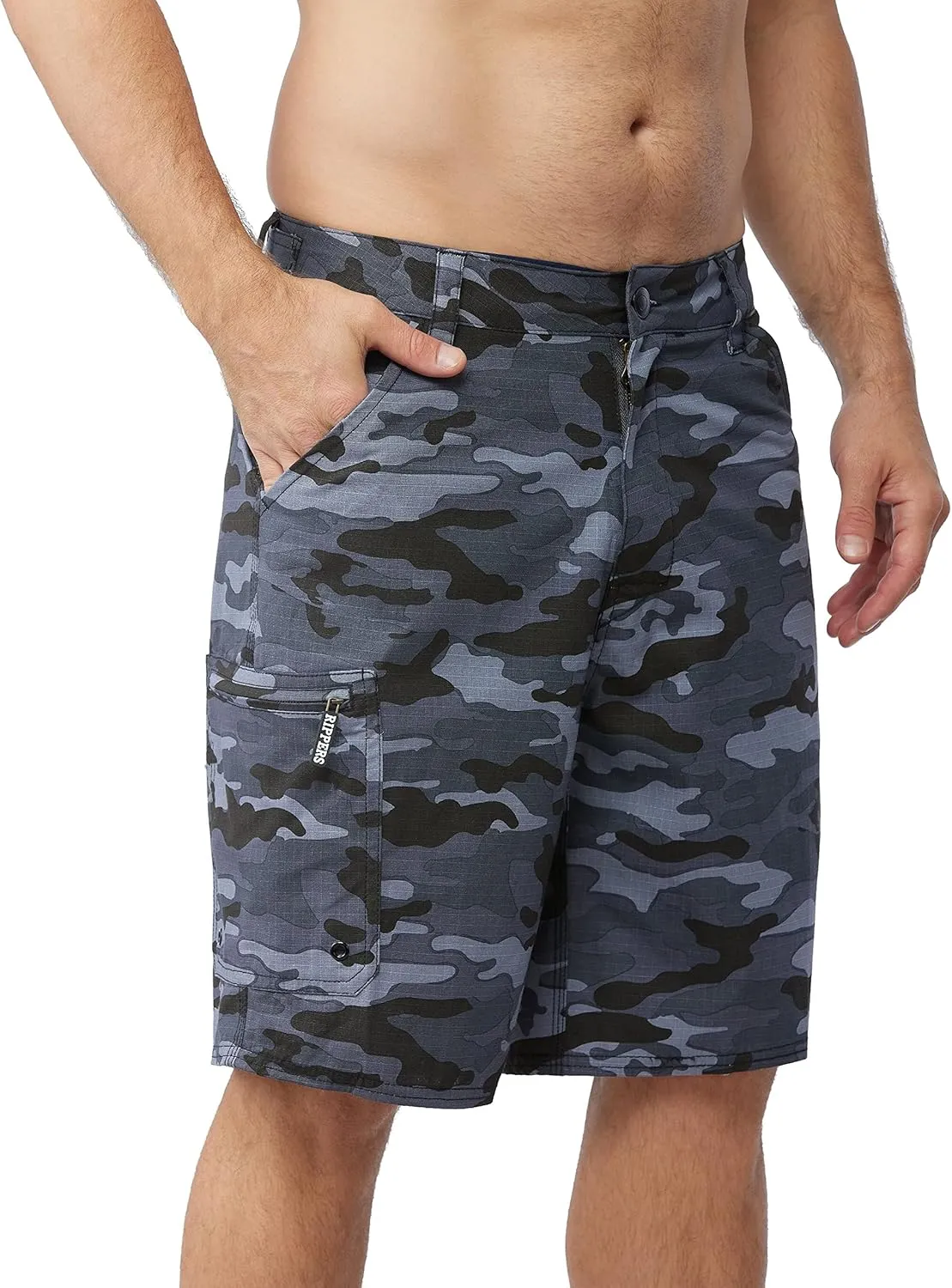 Maui Rippers Men's Cargo Shorts Adjustable Waistband 21" and 24" Lengths