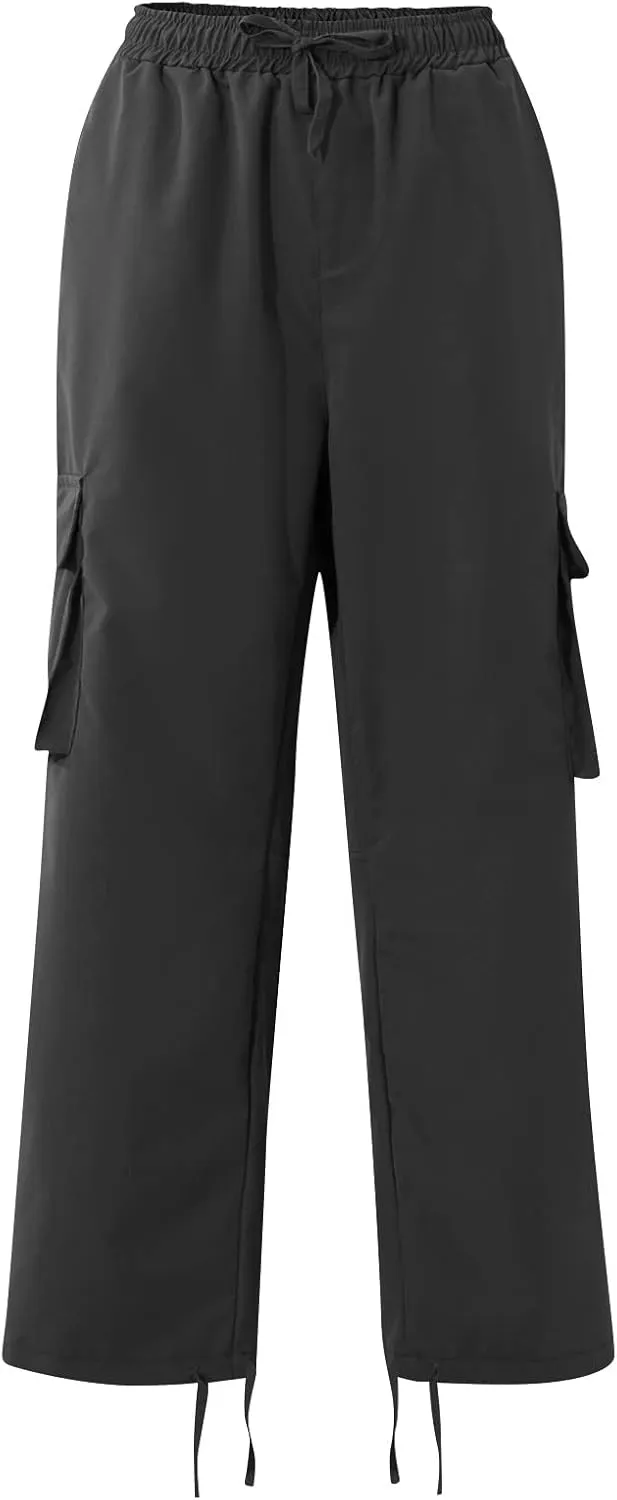Mens Cargo Pants with Pockets Open Bottom Lightweight Baggy Jogger Cargo Sweatpants Casual Gym Athletic Sweat Pants